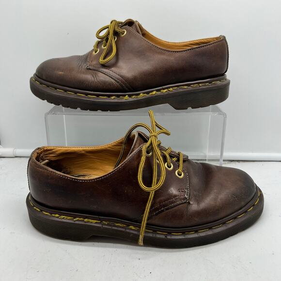 Dr. Martens Shoes - Dr Marten Shoes Womens 11 UK 9 Brown Leather Oxford England Low Lace Bootie